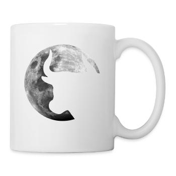 Stier im Vollmond - Tasse - Weiß - Rechts