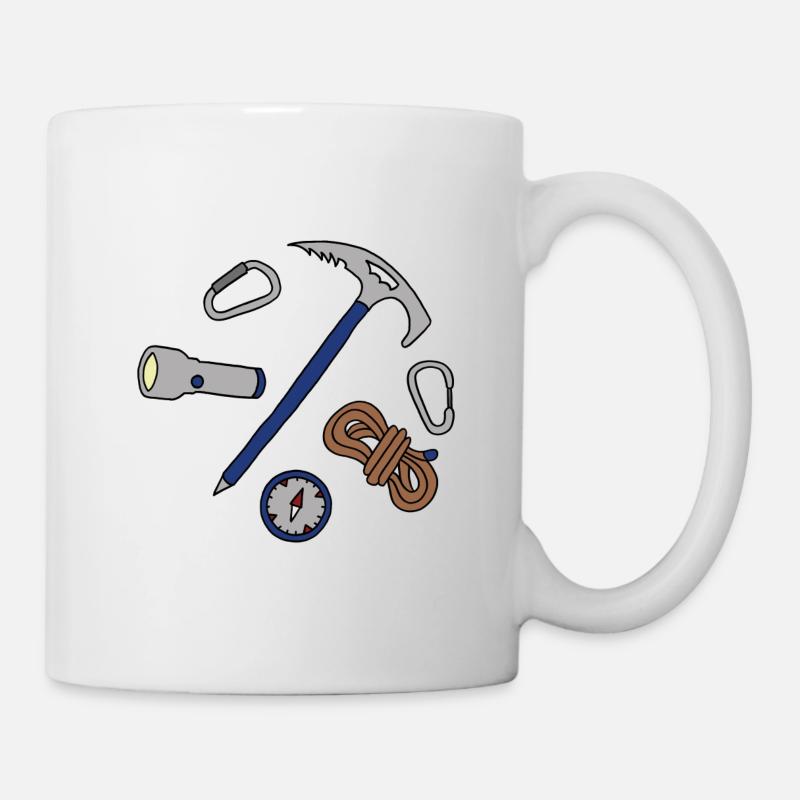 Berg klettern Kletterer Bergsteiger - Tasse - Weiß