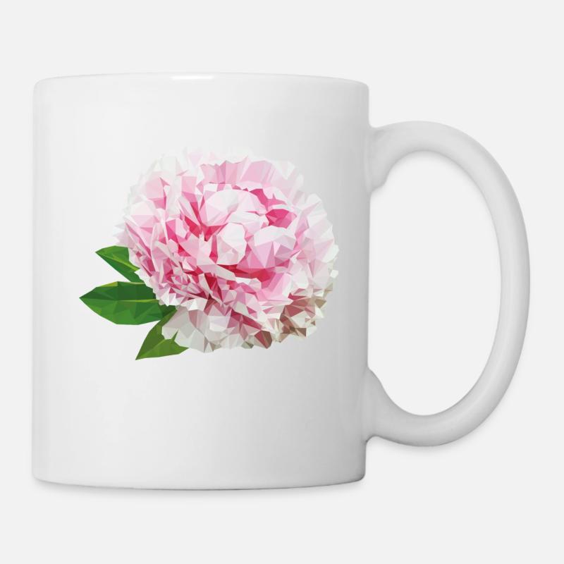 Pfingstrose - Tasse - Weiß