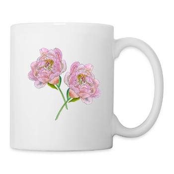 Pink peonies - Mug - white - Right
