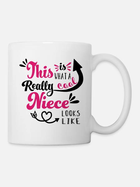 Nièce cool - cool nièce de coeur boho - Mug blanc - blanc