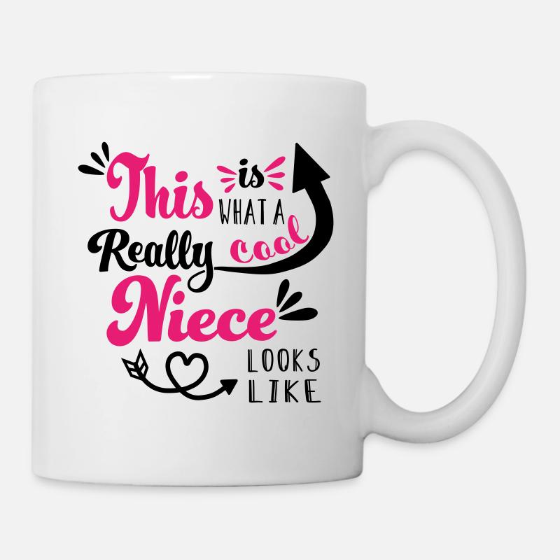 Coole Nichte - cool niece Nichten Herz Pfeil Boho - Tasse - Weiß
