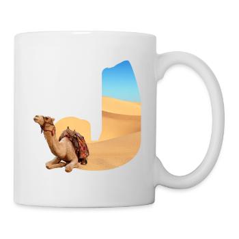 desert with camel j - Mug - white - Right