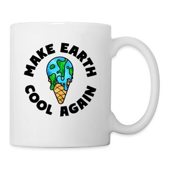Schmelzende Erde Eiscreme Make Earth Cool Again - Tasse - Weiß - Rechts