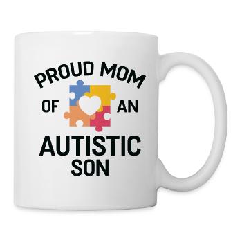 Fière maman d’un fils autiste - Mug blanc - blanc - Droite