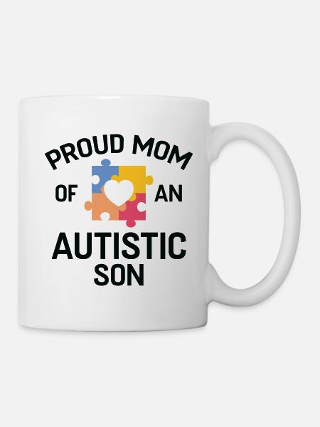 Stolze Mutter eines autistischen Sohnes - Tasse - Weiß
