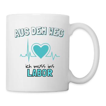 Labor Herz - Tasse - Weiß - Rechts
