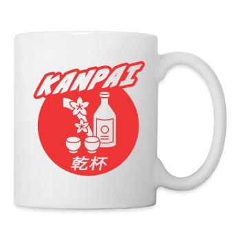 kanpai saké tchin japon - Mug blanc - blanc - Droite