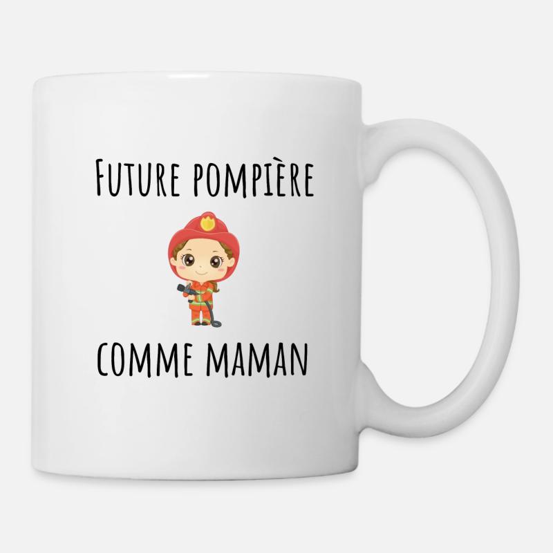future pompiere comme maman cadeau - Mug blanc - blanc