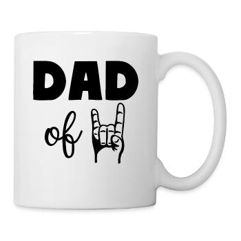 DAD OF TWO Rock 'n' Roll Metal Father Men - Mug - white - Right