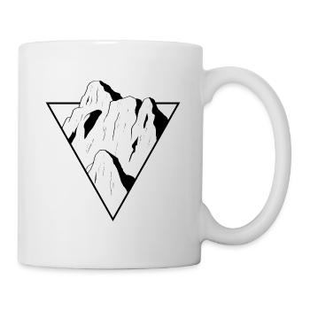 Klettern, Berglogo - Tasse - Weiß - Rechts
