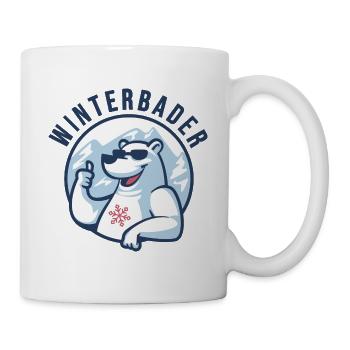 eisbader winterbader eisbär cool nordpol eis bär - Tasse - Weiß - Rechts