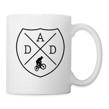 Mountain Bike Dad Papa Father Cycling MTB Bike - Mug - white - Right