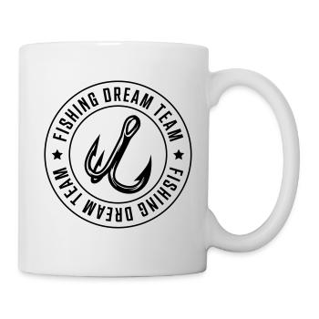 Équipe de rêve de pêche - Mug blanc - blanc - Droite