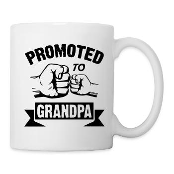 Promoted to Grandpa - Tasse - Weiß - Rechts