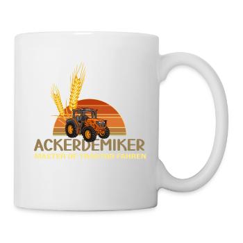 traktoren bauer acker traktor landwirtschaft ernte - Tasse - Weiß - Rechts