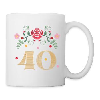 Anniversaire 40 ans! Alors vous serez sage. - Mug blanc - blanc - Droite
