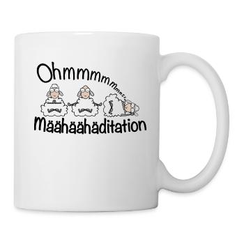 OM Meditation Schafe - Tasse - Weiß - Rechts