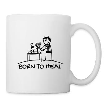 Born To Heal Tiermediziner Tierarzt Kleintierarzt - Tasse - Weiß - Rechts