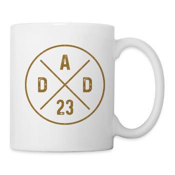 Dad 23 Nachwuchs Vater Baby Ankündigung Papa 2023 - Tasse - Weiß - Rechts
