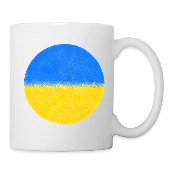 UKRAINE FLAGGE BUTTON - Tasse - Weiß - Rechts