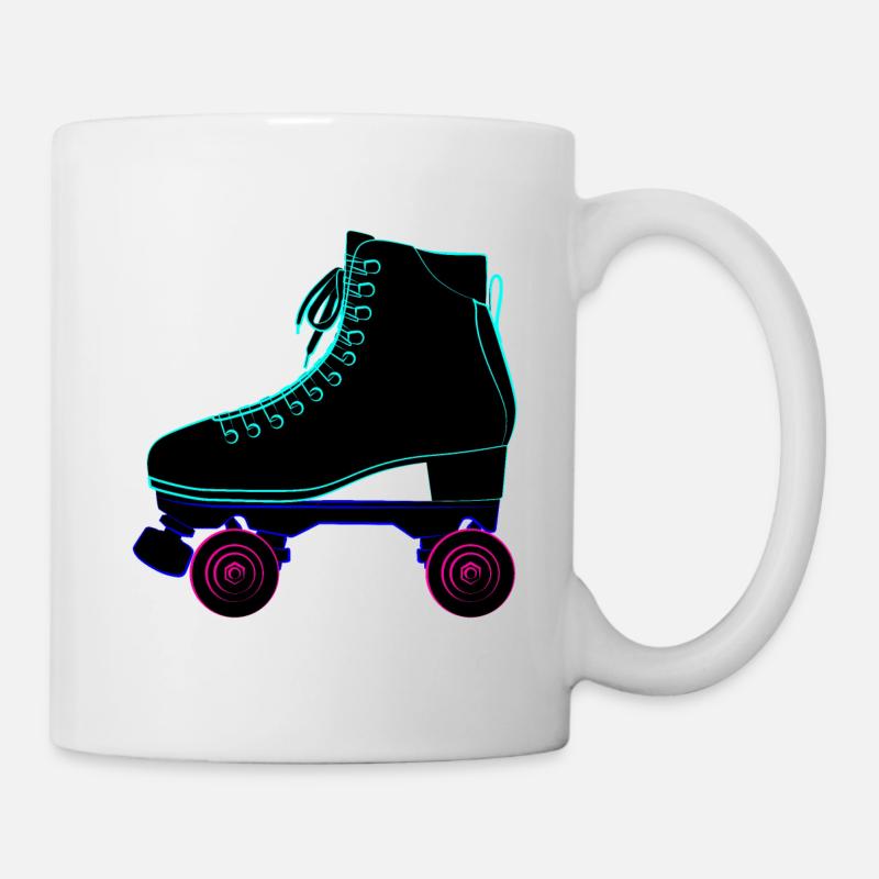 Rollschuhe, roller skates derby skate park, wrotki - Mug blanc - blanc