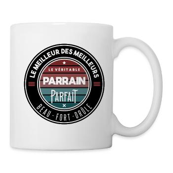 Le véritable parrain parfait - Mug blanc - blanc - Droite