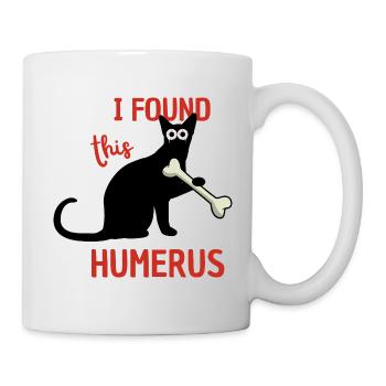Lustige Katze - Tasse - Weiß - Rechts