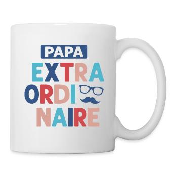 Papa Extraordinaire Pour Meilleur Papa - Mug blanc - blanc - Droite