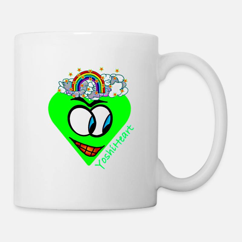 YoshiHeart - Edition 1 - Coeur vert - Mug blanc - blanc