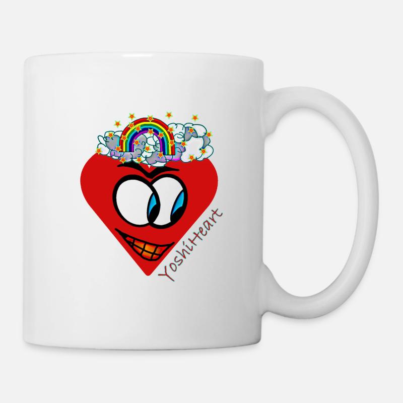 YoshiHeart - Edition 1 - Rouge cœur - Mug blanc - blanc