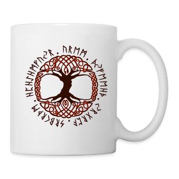 Yggdrasil Nordischer Wikinger-Weltenbaum - Tasse - Weiß - Rechts