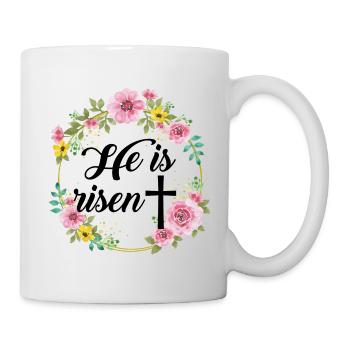 He is Risen Resurrection Jesus Christ God - Mug - white - Right