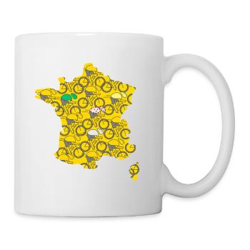 Fahrrad Fahrradfahrräder Fahrräder Frankreich Radfahrer Sport Tour - Tasse - Weiß - Rechts