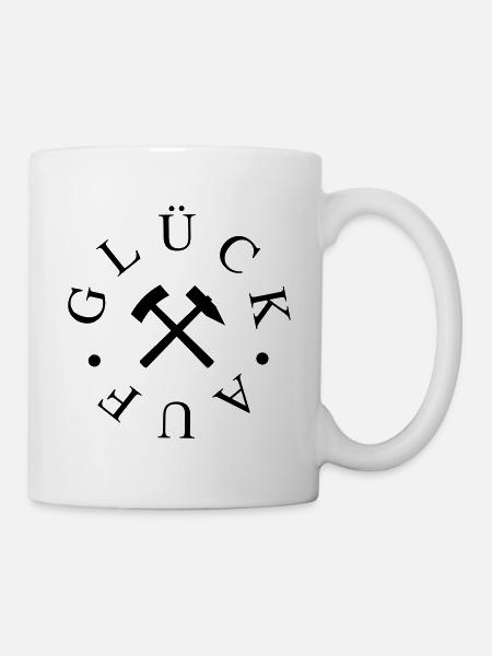 Glück Auf Erzgebirge - Schlägel und Eisen - Tasse - Weiß