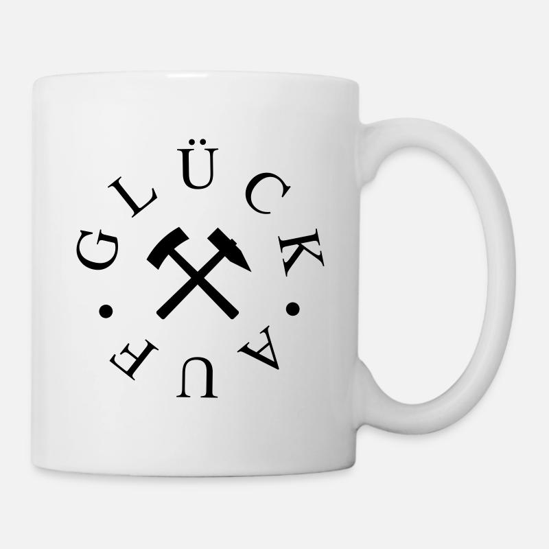 Glück Auf Erzgebirge - Schlägel und Eisen - Tasse - Weiß