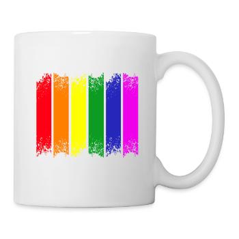 Rainbow Stripes Pride - Mug - white - Right