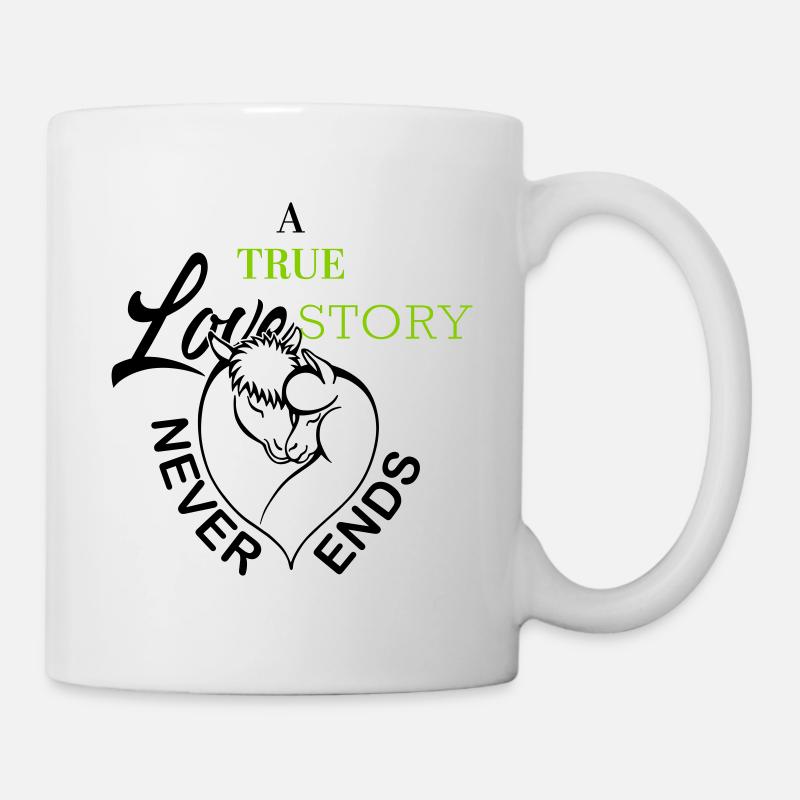 Histoire d’amour alpaga Lama - Mug blanc - blanc