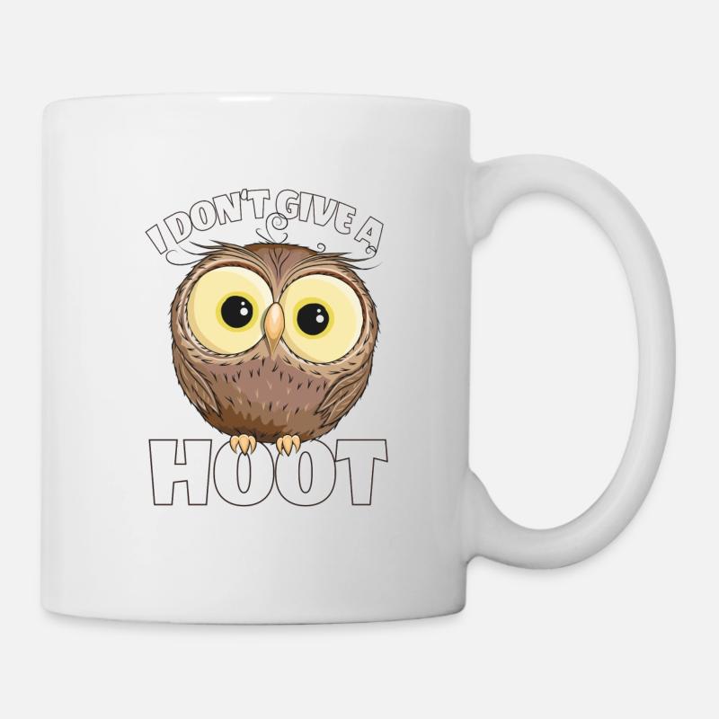 I Don't Give A Hoot Süße Glotzende Eule Glotzaugen - Tasse - Weiß