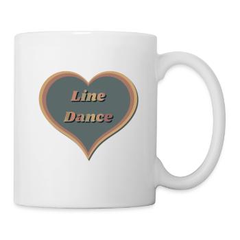 Cœur de danse en ligne - Mug blanc - blanc - Droite