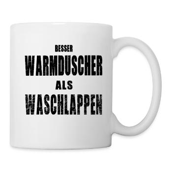 Gaspreise Gaskrise Waschlappen Geschenk lustig - Tasse - Weiß - Rechts