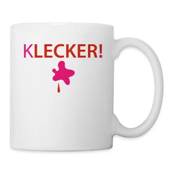 Lecker Klecker - Tasse - Weiß - Rechts