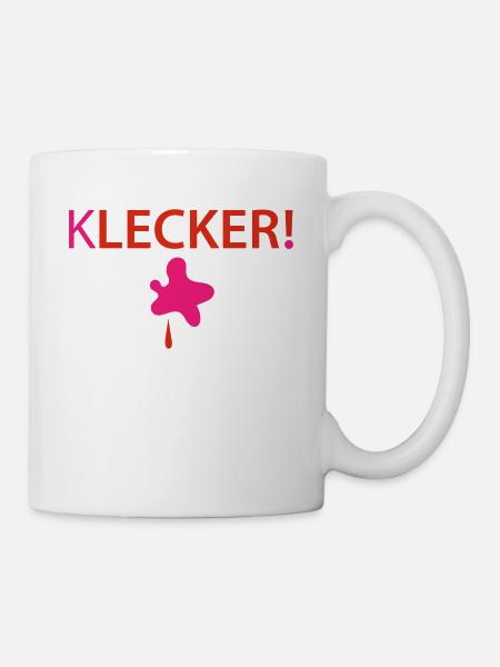 Lecker Klecker - Tasse - Weiß