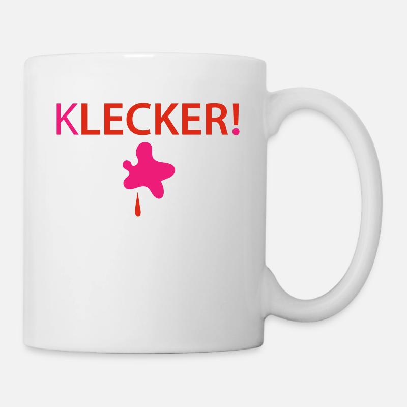 Lecker Klecker - Tasse - Weiß