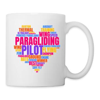 Parapente Heart, Pour les amateurs de parapente - Mug blanc - blanc - Droite