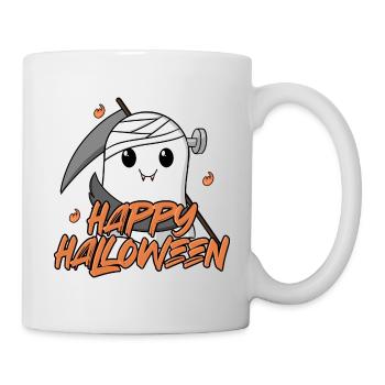 Happy Halloween - Niedlicher Geist - Tasse - Weiß - Rechts