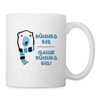Dünnes Eis - ganz dünnes Eis - Tasse - Weiß - Rechts