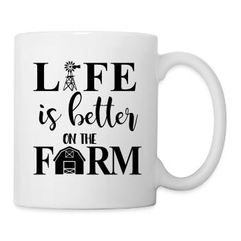 Life is better on the farm - Mug - white - Right