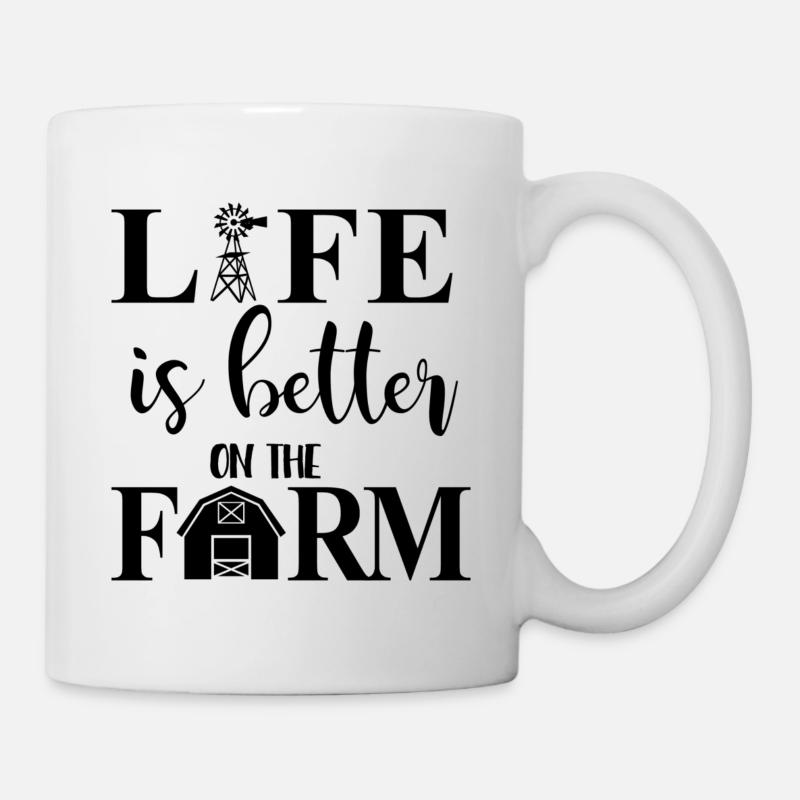 Das Leben auf dem Bauernhof ist besser - Tasse - Weiß