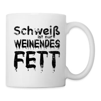 Schweiß ist nur weinendes Fett - Gym Pumper - Tasse - Weiß - Rechts